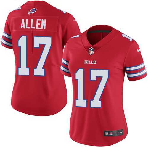 Womens Bills #17 Josh Allen Red Vapor Untouchable Limited Stitched NFL Jersey